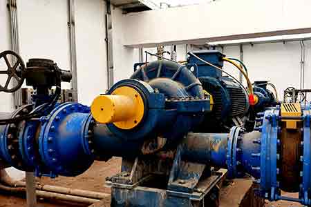 KPS系列單級雙吸離心泵在賀州信都供水項目使用現場